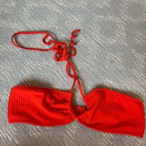 Triangl bikini top red